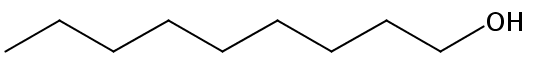 Structural formula of Nonanol