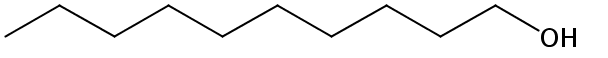 Structural formula of Decanol