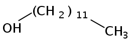 Structural formula of Dodecanol
