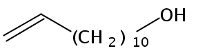 Structural formula of 11-Dodecenol