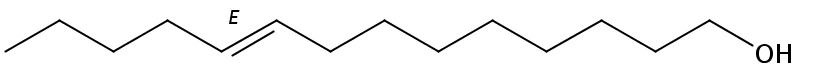 Structural formula of 9(E)-Tetradecenol