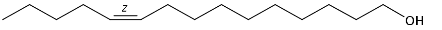 Structural formula of 10(Z)-Pentadecenol