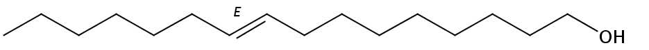 Structural formula of 9(E)-Hexadecenol