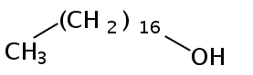 Structural formula of Heptadecanol