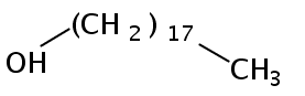 Structural formula of Octadecanol