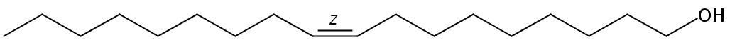 Structural formula of Oleyl alcohol