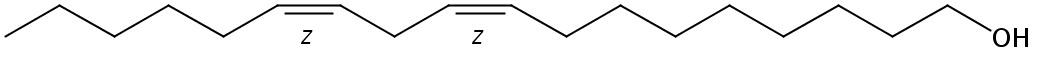 Structural formula of 9(Z),12(Z)-Octadecadienol