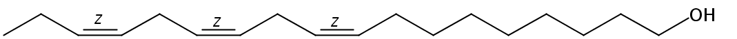 Structural formula of Linolenyl alcohol