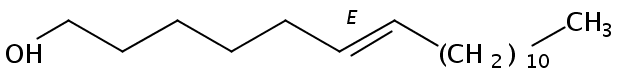 Structural formula of 6(E)-Octadecenol