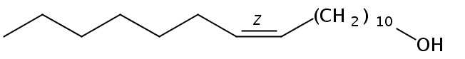 Structural formula of 11(Z)-Octadecenol