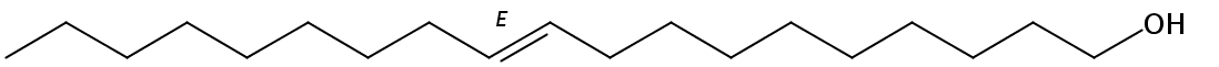 Structural formula of 10(E)-Nonadecenol