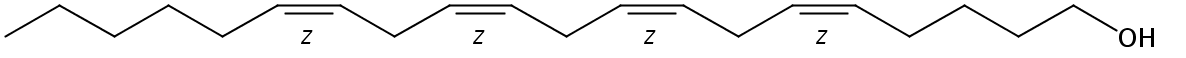 Structural formula of 5(Z),​8(Z),​11(Z),​14(Z)-​Eicosatetraenol