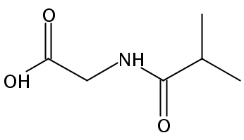 Structural formula of iso-Butyrylglycine