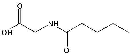 Structural formula of Valerylglycine