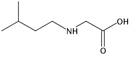 Structural formula of Isovalerylglycine