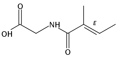 Structural formula of Tiglylglycine