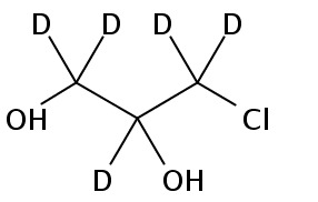 Structural formula of 3-Chloro-1,2-propanediol-d5