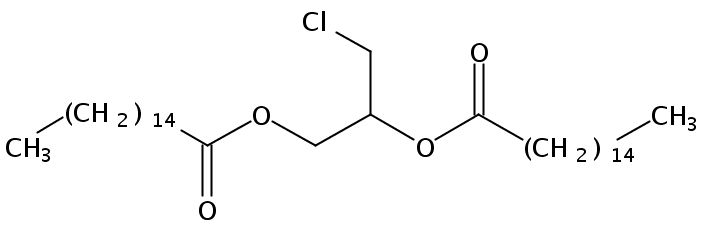 Structural formula of 1,2-Dipalmitoyl-3-chloropropanediol