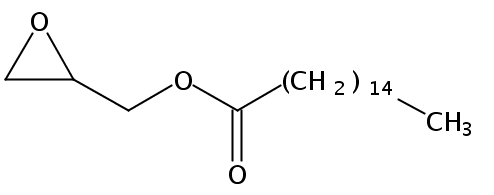 Structural formula of Glycidyl Palmitate