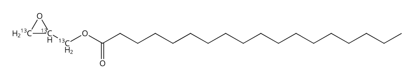 Structural formula of Glycidyl Stearate-13C3