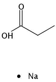 Structural formula of Sodium Propionate