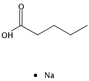 Structural formula of Sodium Valerate
