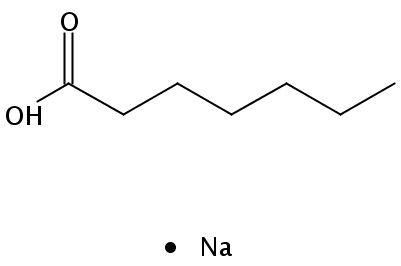 Structural formula of Sodium Heptanoate