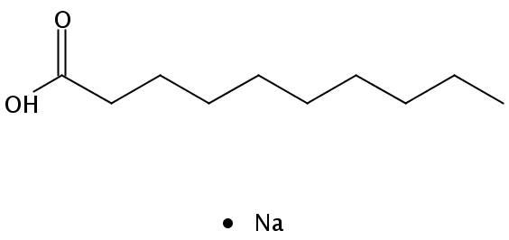 Structural formula of Sodium Caprate