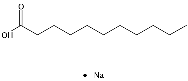 Structural formula of Sodium Undecanoate