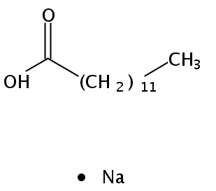 Structural formula of Sodium Tridecanoate
