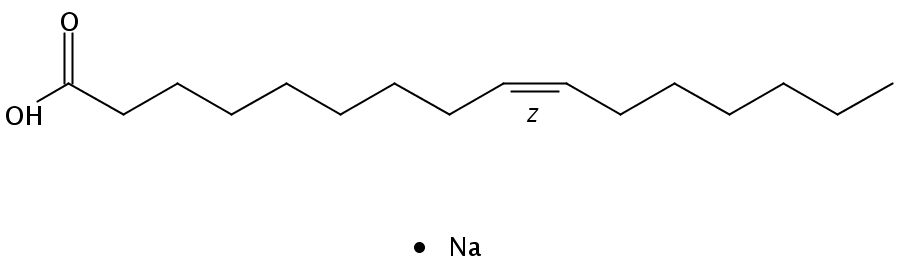 Structural formula of Sodium Palmitoleate