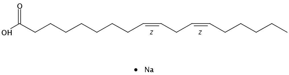 Structural formula of Sodium Linoleate