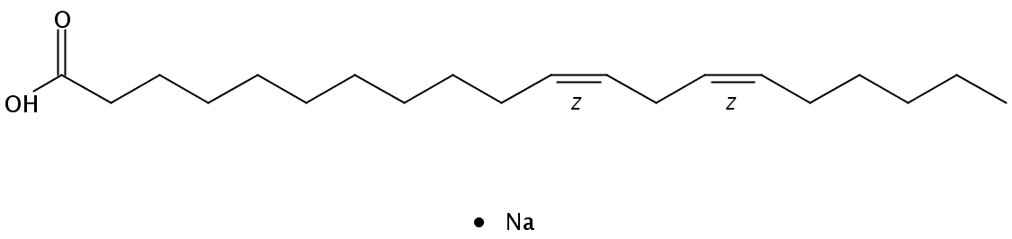 Structural formula of Sodium 11,14-Eicosadienoate