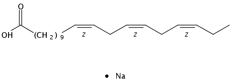 Structural formula of Sodium 11,14,17-Eicosatrienoate