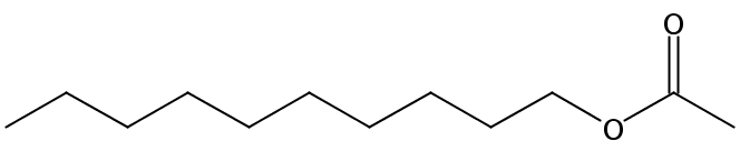 Structural formula of Decanyl acetate