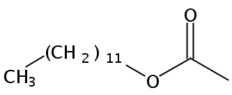Structural formula of Lauryl acetate