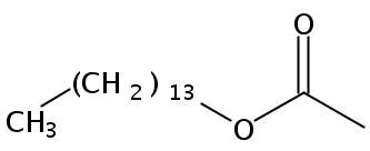 Structural formula of Myristyl acetate