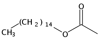 Structural formula of Pentadecanyl acetate