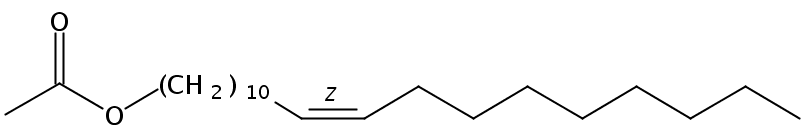Structural formula of 11(Z)-Eicosenyl acetate