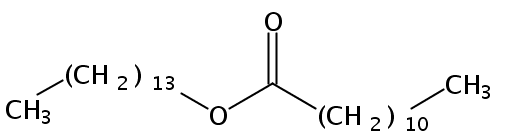Structural formula of Myristyl Laurate