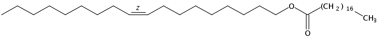 Structural formula of Oleyl Stearate