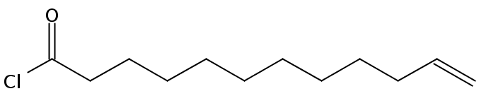 Structural formula of 11-Dodecenoyl chloride