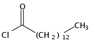 Structural formula of Tetradecanoyl chloride