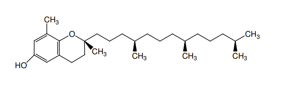 Structural formula of delta-Tocopherol