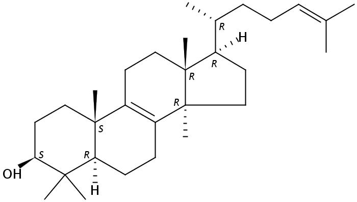 Structural formula of Lanosterol