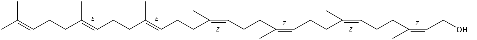 Structural formula of Heptaprenol