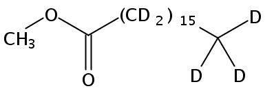 Structural formula of Methyl heptadecanoate D33