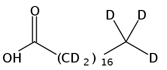 Structural formula of Octadecanoic-D35 acid