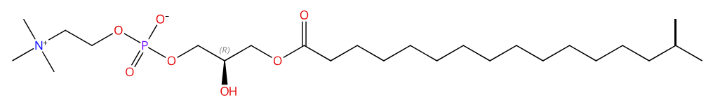 Structural formula of Lyso-15-Methylhexadecanoyl-PC